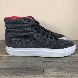 Vans SK8 HI Reissue Tweed Athletic Skate Sneakers Womens 6.5